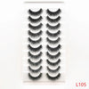 A display of dramatic mink false eyelashes in various styles and lengths.