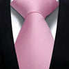 Pink gestreifter Krawattenknoten gegen schwarze Sakkojacke.