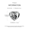 A sterling silver heart-shaped charm with a woman's face and stars, measuring 0.42 inches.