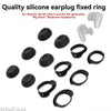 A set of black silicone earplugs and fixed rings for Bose/Dr. BÖ QC Ultra II and 4th-generation Big Shark Bluetooth headphone