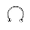 A silver stainless steel crystal hoop earring shown against a white background.