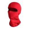 A bright red breathable ice silk scarf with a cutout design.