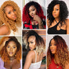 A collage of women showcasing various styles and colors of Bohemian Passion pre-looped crochet hair extensions.