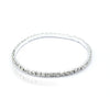 A close-up shot of a multi-layer crystal tennis anklet for women.