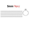 A set of four 5mm invisible ring sizer tools for jewelry making.
