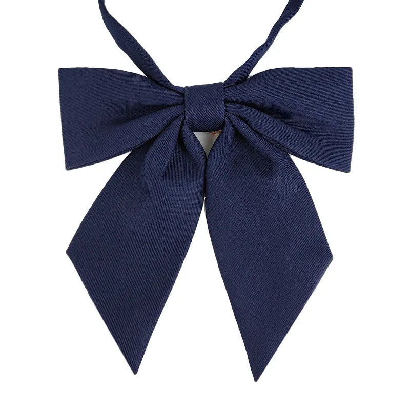 Navy blue butterfly ribbon tie set with a bow knot