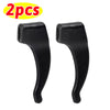 Two black silicone anti-slip ear hooks for eyeglasses