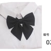 White shirt with a black butterfly ribbon tie set