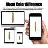 Demonstration of a slight color difference in wigs displayed on computer monitors, tablets, and mobile phones.