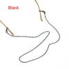 Black pearl sunglasses chain lanyard with a thin cord and clasp