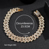 Gold crystal Cuban link anklet bracelet with a textured clasp shown against a black background.