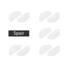 Five pairs of white silicone nose pads for eyeglasses