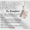 Silberverziertem Herz-Anhänger-Halskette mit deutscher Widmung für eine Tochter