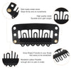 Black precision snap hair extensions for bangs featuring a durable metal piece and resilient rubber for scalp comfort