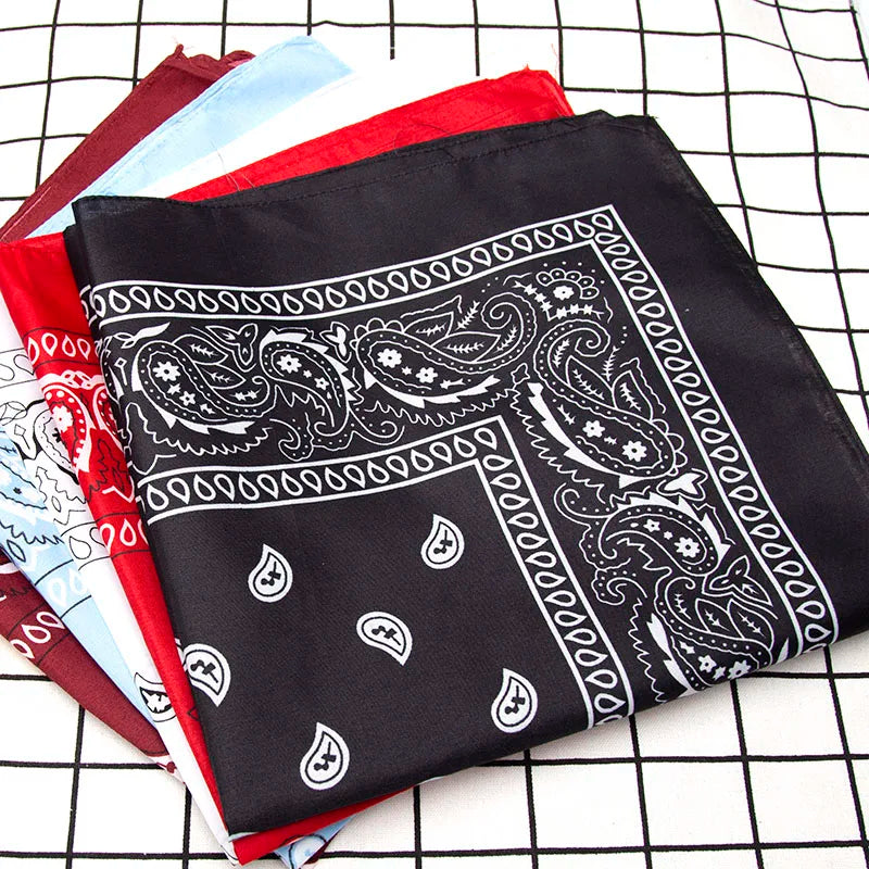 Unisex Black Fashion Bandana Scarf