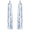 Pair of silver fingerless leather hook gloves for performance and cosplay
