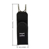 Black adjustable elastic waistband buckle set with silver metal components