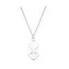 Collar de plata con dije de logo de espada Berserk de anime en una cadena de plata