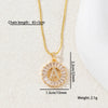 Gold chain necklace with a crystal pendant shaped like the letter A